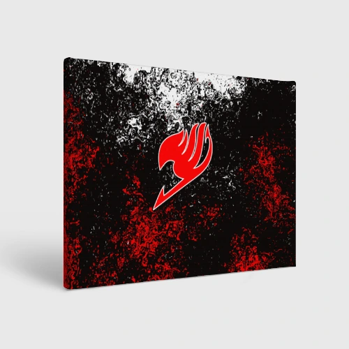 Холст прямоугольный Fairy tail red black white