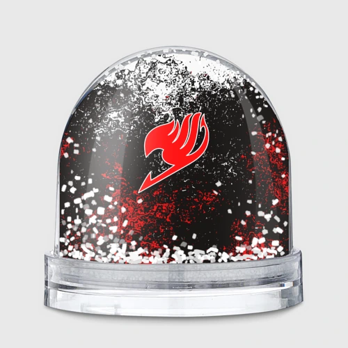 Игрушка Снежный шар Fairy tail red black white