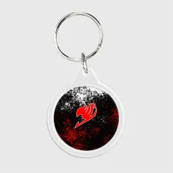 Брелок круглый Fairy tail red black white