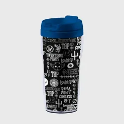 Термокружка-непроливайка Twenty One Pilots white pattern