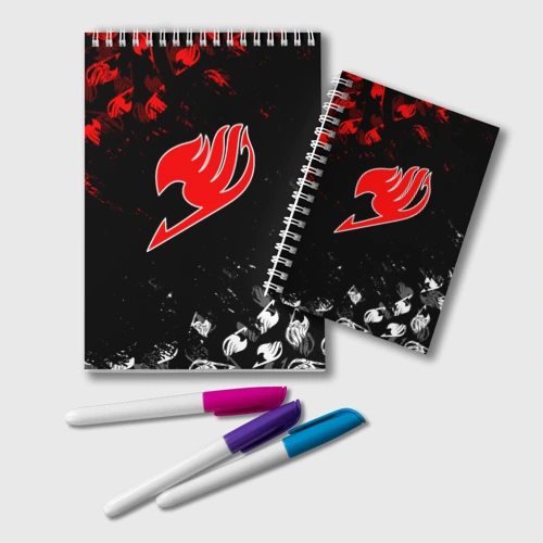 Блокнот Fairy Tail красный знак red white