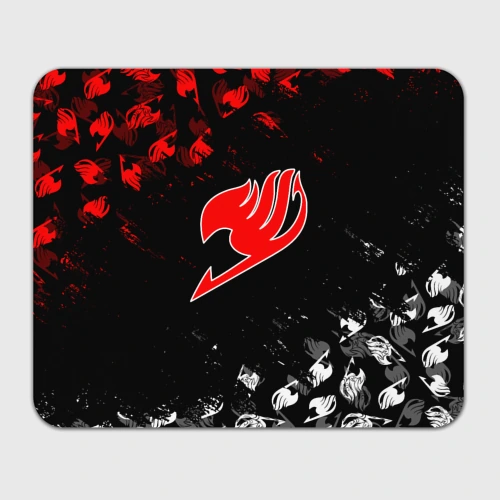 Прямоугольный коврик для мышки Fairy Tail красный знак red white