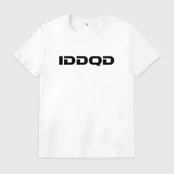 Мужская футболка хлопок Doom iddqd black