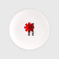 Тарелка Red Hot Chili Peppers red black logo