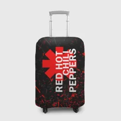 Чехол для чемодана 3D Red Hot Chili Peppers красные штрихи