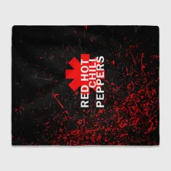 Плед 3D Red Hot Chili Peppers красные штрихи