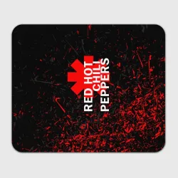Прямоугольный коврик для мышки Red Hot Chili Peppers красные штрихи