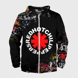 Мужская ветровка 3D Red Hot Chili Peppers рок группы