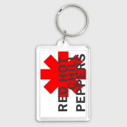 Брелок прямоугольный 35*50 Red Hot Chili Peppers red gray color