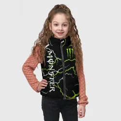 Детский жилет утепленный 3D Monster energy молнии - фото 2