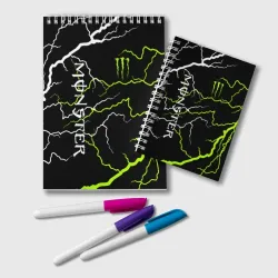 Блокнот Monster energy молнии