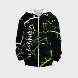 Детская куртка 3D Monster energy молнии