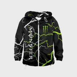 Детская ветровка 3D Monster energy молнии