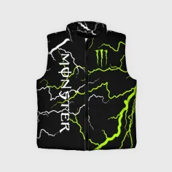 Детский жилет утепленный 3D Monster energy молнии