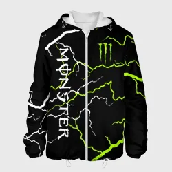 Мужская куртка 3D Monster energy молнии