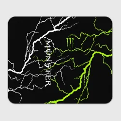 Прямоугольный коврик для мышки Monster energy молнии