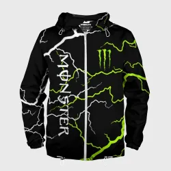 Мужская ветровка 3D Monster energy молнии