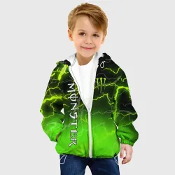 Детская куртка 3D Monster energy green lightning storm - фото 2