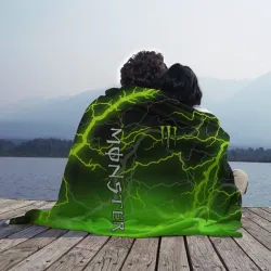 Плед 3D Monster energy green lightning storm - фото 2