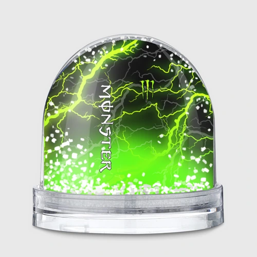 Игрушка Снежный шар Monster energy green lightning storm