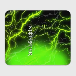 Прямоугольный коврик для мышки Monster energy green lightning storm