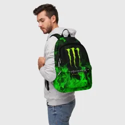 Рюкзак 3D Monster energy green fire - фото 2