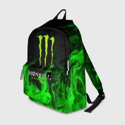 Рюкзак 3D Monster energy green fire