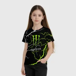 Детская футболка 3D Monster energy грозовой шторм - фото 2