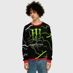 Мужской свитшот 3D Monster energy грозовой шторм - фото 2