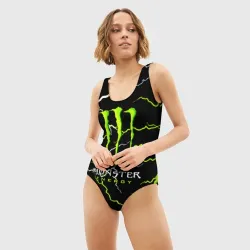 Женский купальник 3D Monster energy грозовой шторм