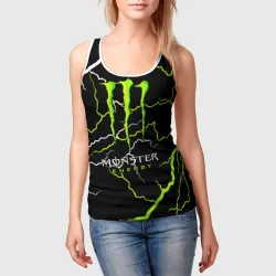 Женская майка 3D Monster energy грозовой шторм - фото 2