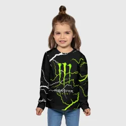 Детский лонгслив 3D Monster energy грозовой шторм - фото 2