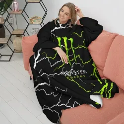 Плед с рукавами Monster energy грозовой шторм - фото 2