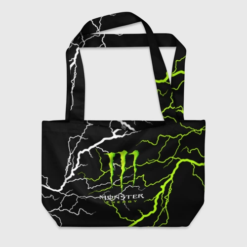 Пляжная сумка 3D Monster energy грозовой шторм