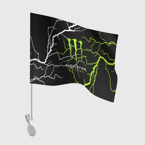 Флаг для автомобиля Monster energy грозовой шторм
