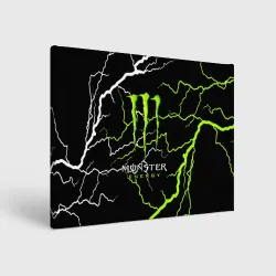 Холст прямоугольный Monster energy грозовой шторм