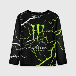 Детский лонгслив 3D Monster energy грозовой шторм