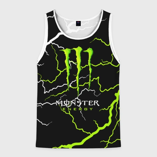 Мужская майка 3D Monster energy грозовой шторм