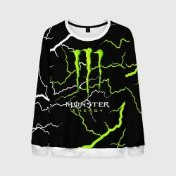 Мужской свитшот 3D Monster energy грозовой шторм