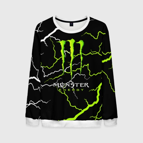Мужской свитшот 3D Monster energy грозовой шторм