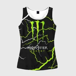 Женская майка 3D Monster energy грозовой шторм