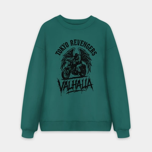 Мужской свитшот oversize без начеса хлопок Tokyo revengers - Valhalla gang