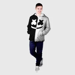 Мужская куртка 3D Marshmello black and white - фото 2