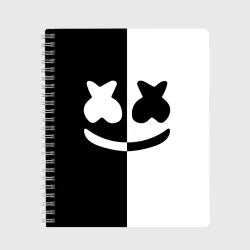 Тетрадь Marshmello black and white