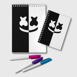 Блокнот Marshmello black and white