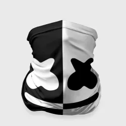Бандана-труба 3D Marshmello black and white
