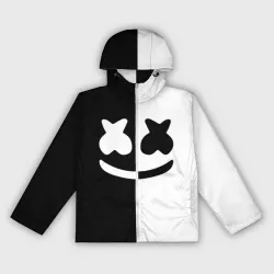 Женская ветровка 3D Marshmello black and white