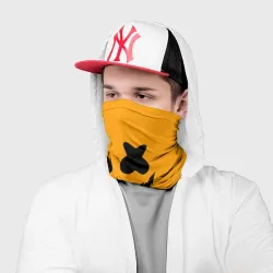 Бандана-труба 3D Marshmello halloween smile black color - фото 3