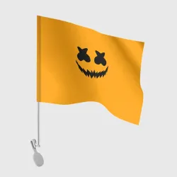 Флаг для автомобиля Marshmello halloween smile black color