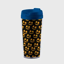 Термокружка-непроливайка Marshmello halloweeen smile pattern
